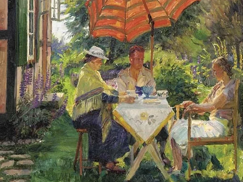 1879-Robert Panitzsch - Una festa estiva in giardino